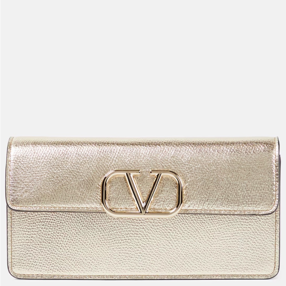 Valentino Gold Clutch Bag with chain